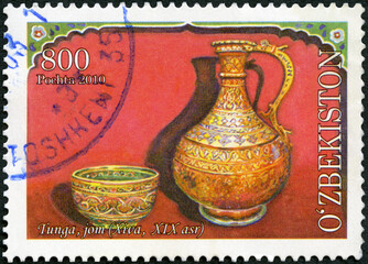 Wall Mural - UZBEKISTAN - 2010: shows shows Golden Heritage, Copper Ware, 2010