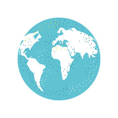 Wall Mural - world map icon
