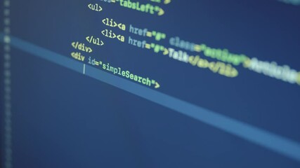 Wall Mural - html code typing