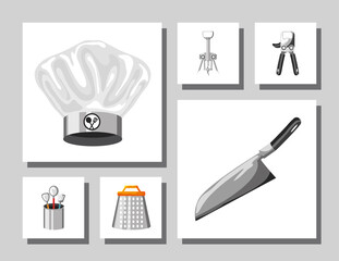 Poster - kitchen steel tools