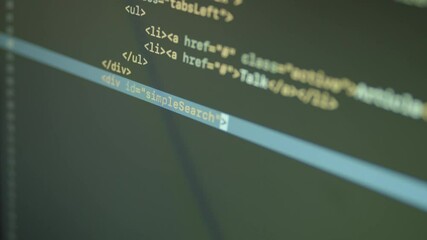 Wall Mural - html code typing