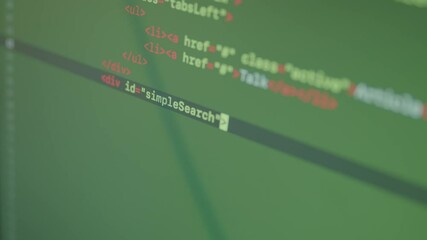 Wall Mural - html code typing