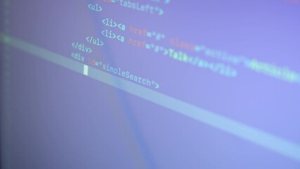 Wall Mural - html code typing