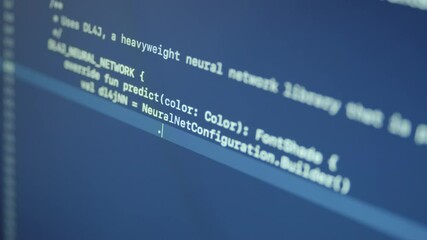 Wall Mural - kotlin typing machine learning code
