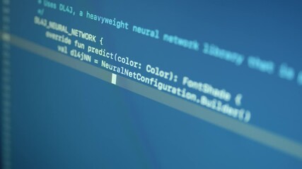 Wall Mural - kotlin typing machine learning code