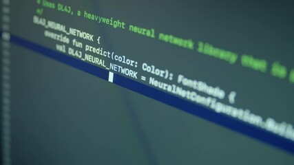 Wall Mural - kotlin typing machine learning code