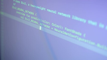 Wall Mural - kotlin typing machine learning code