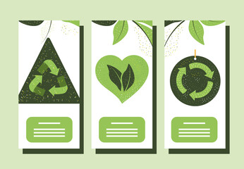 Poster - recycle and ecology banners