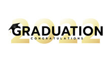 Graduation Class Of 2022. Template For Graduation Design.isolated On White Background ,Vector Illustration EPS 10