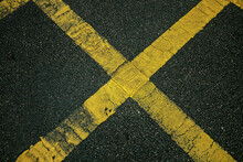 Yellow Cross Road Marking