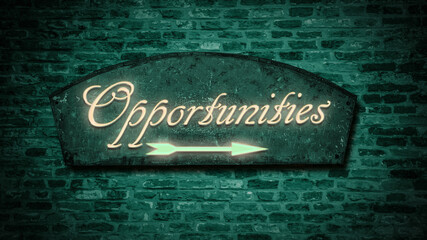 Wall Mural - Street Sign to Opportunities