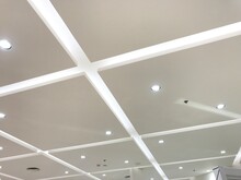 Gypsum false ceiling interiors for an shopping mall