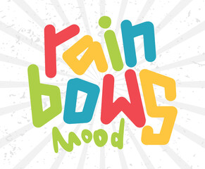 Rainbows mood typography poster concepts