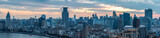 Fototapeta Nowy Jork - Shanghai skyline panorama at sunset, China
