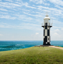 Port Shepstone Lighthouse With Turquoise Blue Indian Ocean Water