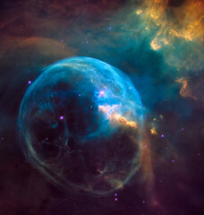 Wall Mural - MOUVEMENT DE MATIÈRE DANS L'ESPACE. Elements of this image furnished by NASA