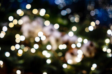 Poster - Abstract glittering Christmas background with lights