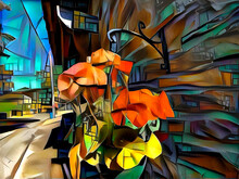 Hebden Bridge Flower Basket, UK         Digital Art