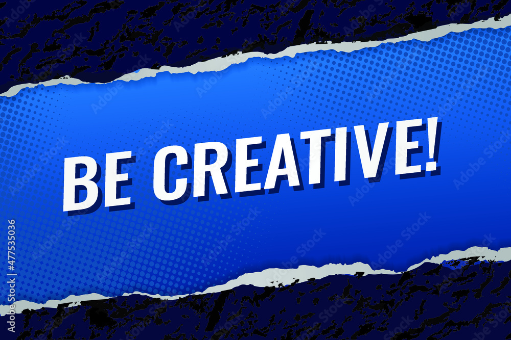 be creative word concept vector illustration with blue lines and 3d style, landing page, template, ui, web, mobile app, poster, banner, flyer, background, gift card, coupon, label, wallpaper