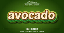 Editable Text Style Effect - Avocado Text Style Theme.