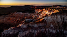 Sunset Over Cedar Breaks Utah - Drone Shot