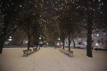 Canvas Print - winter in the city