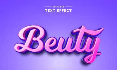 Wall Mural - Editable text style effect - Beauty text style theme