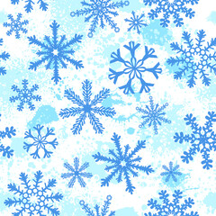 Wall Mural - Seamless snowflake background. Vector illustration