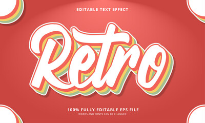 Wall Mural - Retro text style editable text effect