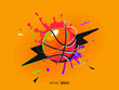 Vector illustration of a basketball