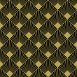 Old style seamless vector pattern. Golden, isolated from black background. 