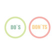 © DarimaTara - Dos and Donts on white background Vector illustration