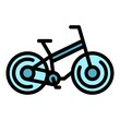 © ylivdesign - Bicycle repair icon. Outline bicycle repair vector icon color flat isolated