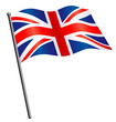 uk england flag waving on flagpole