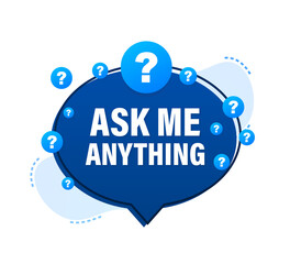 Canvas Print - Ask me anything. Lettering for your blog, for online shop, for tags and banners. Vector stock illustrtaion.