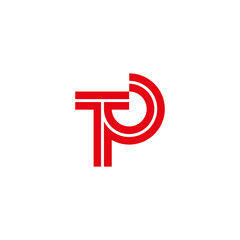 Wall Mural - T and P vector logo design