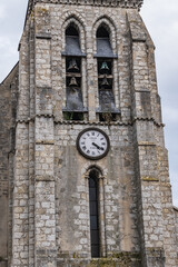 Church Saint-Jean-Baptiste de Nemours is parish church. Work completed around 1650, length of nave is 58 m and its height of 20 m, tower is 60 m. Nemours in Seine et Marne, Ile-de-France, France.