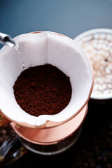 Poster - Close-up of hand drip coffee