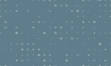 Seamless Background Pattern Of Evenly Spaced White Vision Symbols Of Different Sizes And Opacity. Vector Illustration On Blue Gray Background With Stars