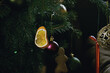 choinka ozdoby choinkowe drzewko gwiazdka pierniczek suszona pomarańcza 