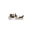Horse drawn carriage classic vintage logo icon sign. Vector illustration