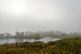 Fototapeta Na ścianę - Foggy morning by the river 