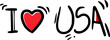 © Pablo Ramon - vector sign i love USA. For stickers and banners.