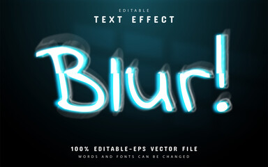 Wall Mural - Blur text effect editable