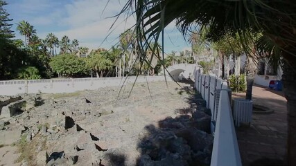 Wall Mural - video of the archaeological ruins of the Roman salting factories of Almuñecar, Granada, Andalusia, Spain,