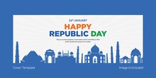 Happy Republic Day Cover Page Design Template. 