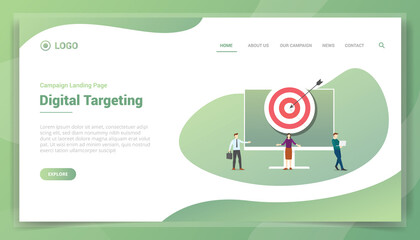 Wall Mural - digital targeting business concept for website template landing homepage