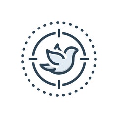 color illustration icon for hunting
