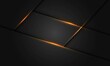 Abstract gold light shadow geometric on grey metallic design modern luxury futuristic background vector