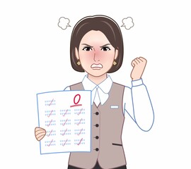 Sticker - 職場のユニフォームを着た若い女性